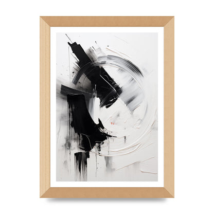 Layered Black and White Emotional Painting