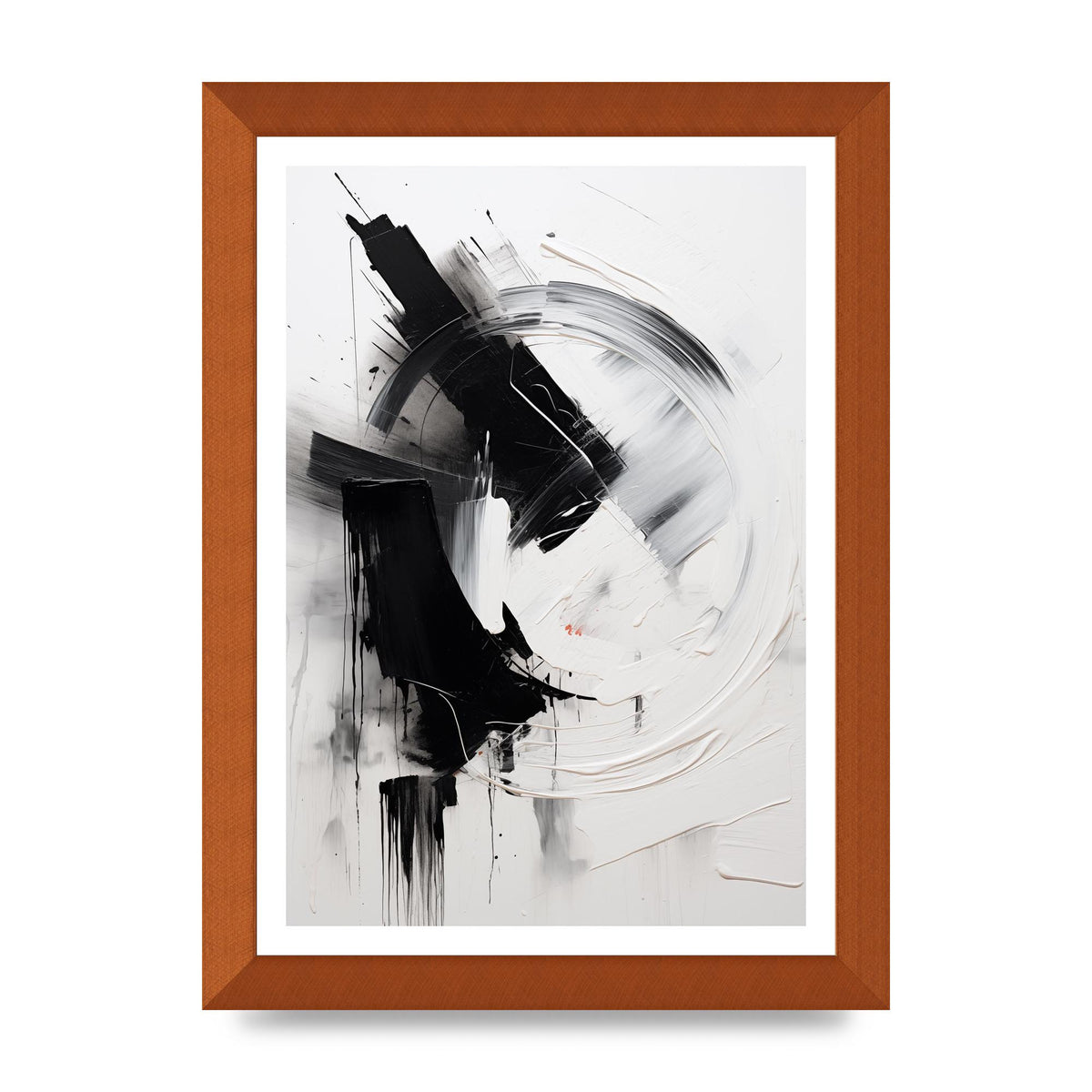 Layered Black and White Emotional Painting
