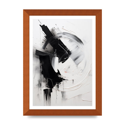 Layered Black and White Emotional Painting