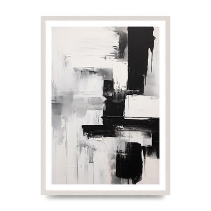 Profound Black and White Abstract Expressionism