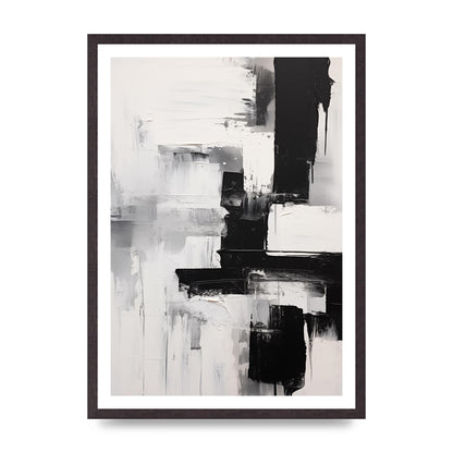 Profound Black and White Abstract Expressionism