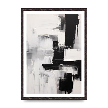 Profound Black and White Abstract Expressionism
