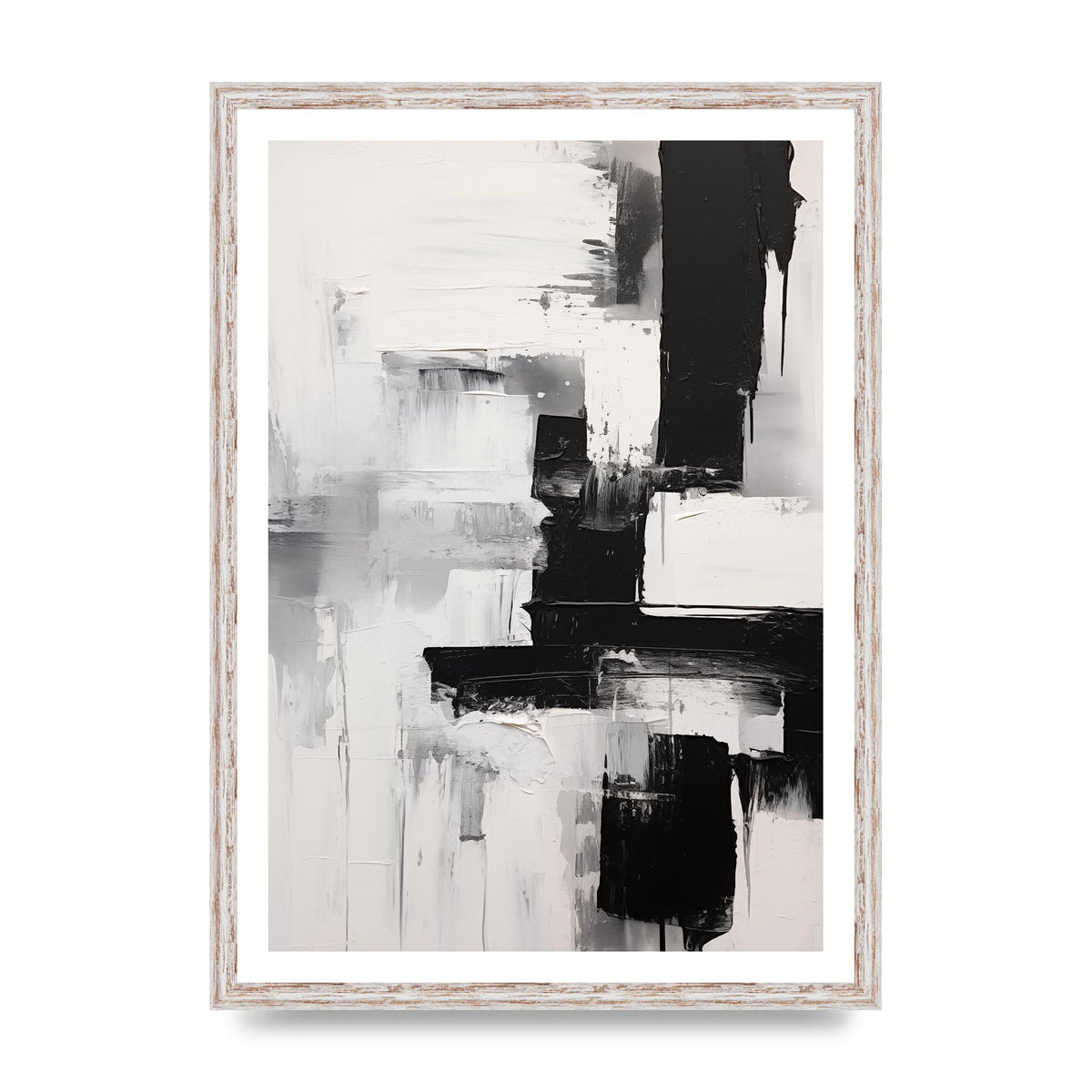 Profound Black and White Abstract Expressionism