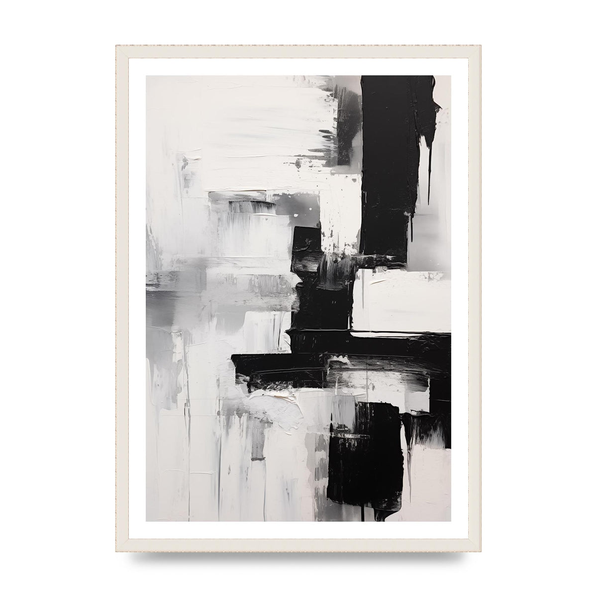 Profound Black and White Abstract Expressionism