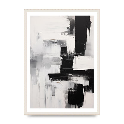 Profound Black and White Abstract Expressionism