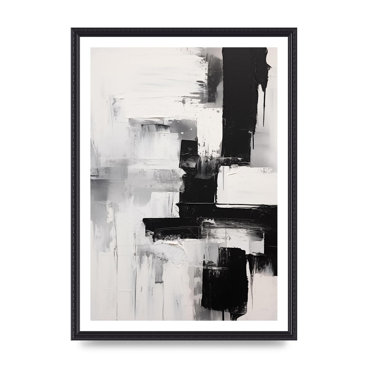 Profound Black and White Abstract Expressionism