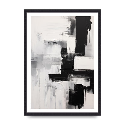Profound Black and White Abstract Expressionism