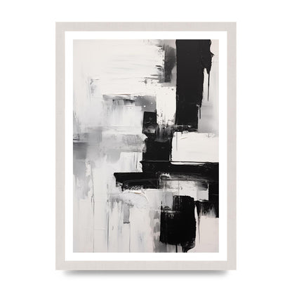 Profound Black and White Abstract Expressionism