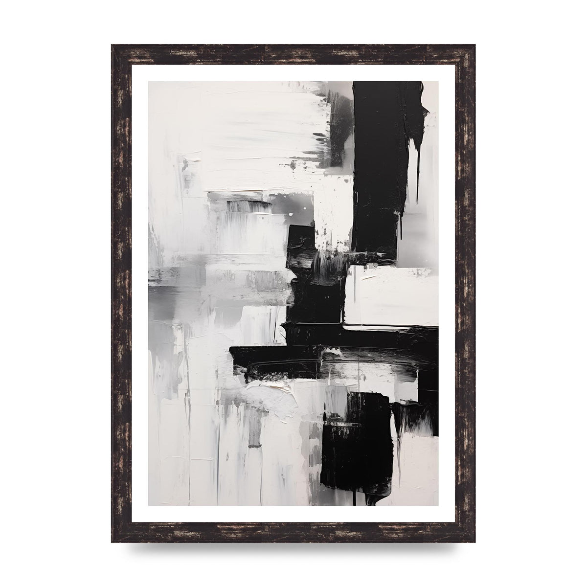 Profound Black and White Abstract Expressionism