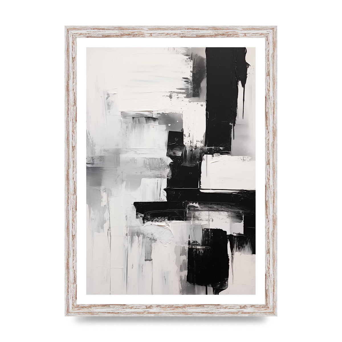 Profound Black and White Abstract Expressionism