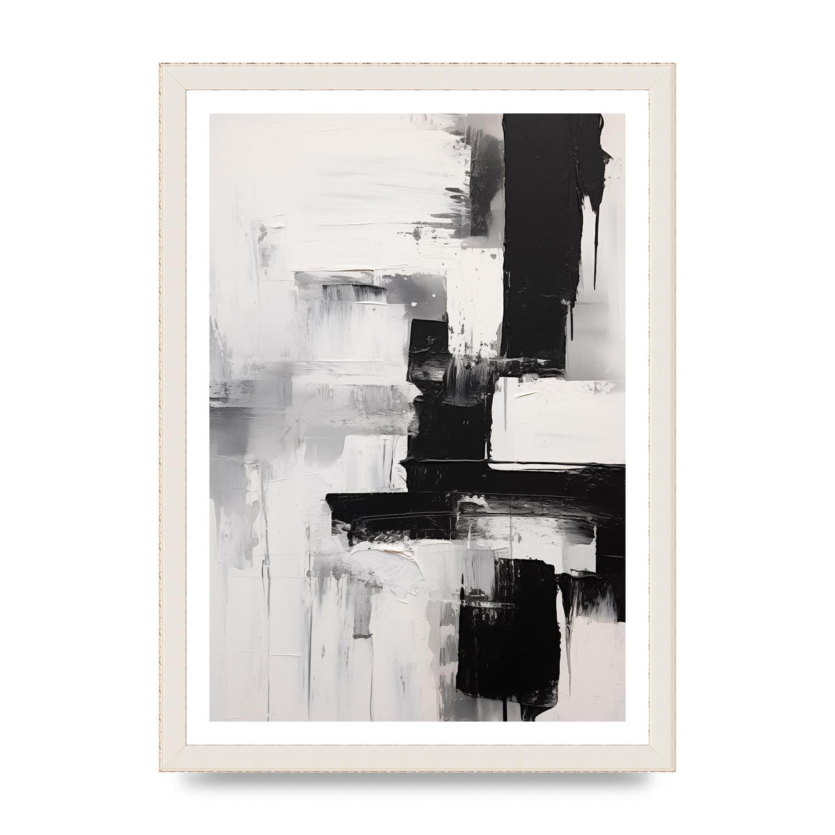 Profound Black and White Abstract Expressionism