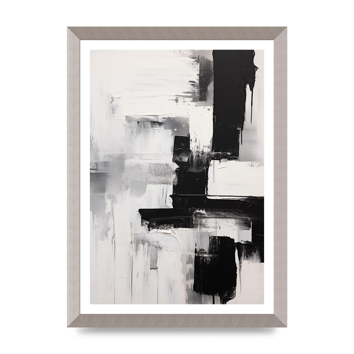 Profound Black and White Abstract Expressionism