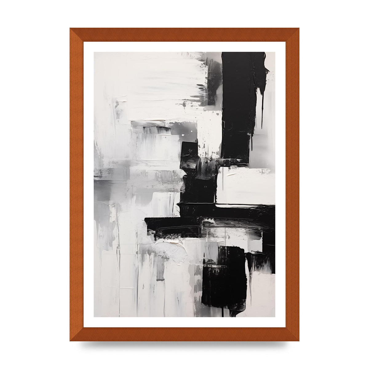 Profound Black and White Abstract Expressionism