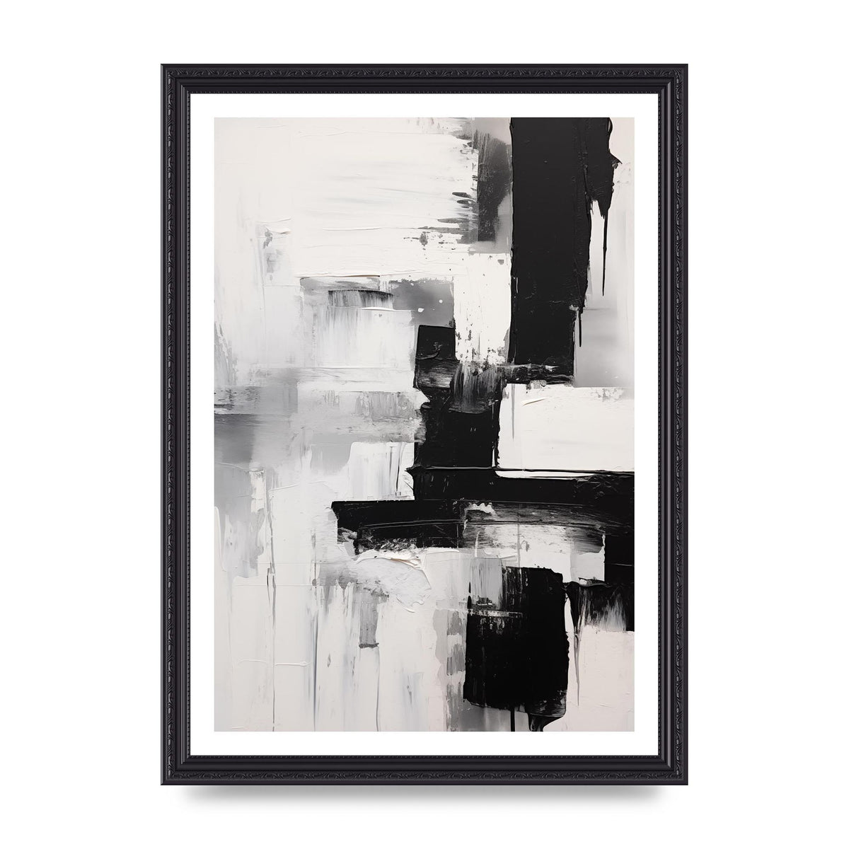 Profound Black and White Abstract Expressionism