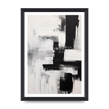 Profound Black and White Abstract Expressionism