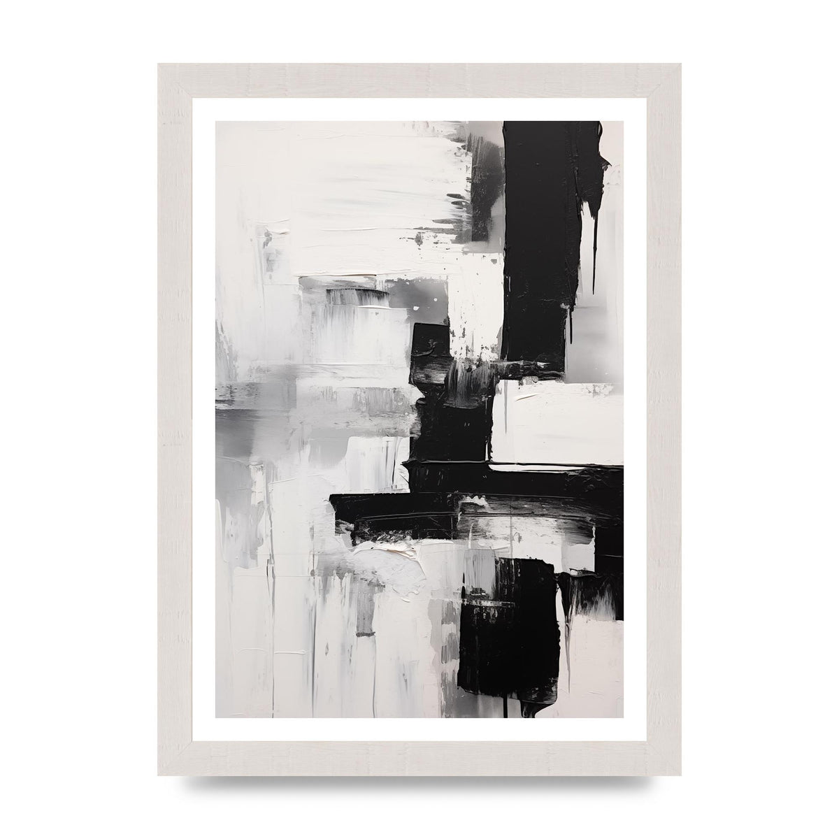 Profound Black and White Abstract Expressionism