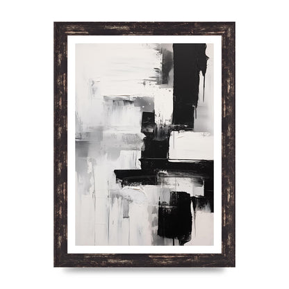 Profound Black and White Abstract Expressionism