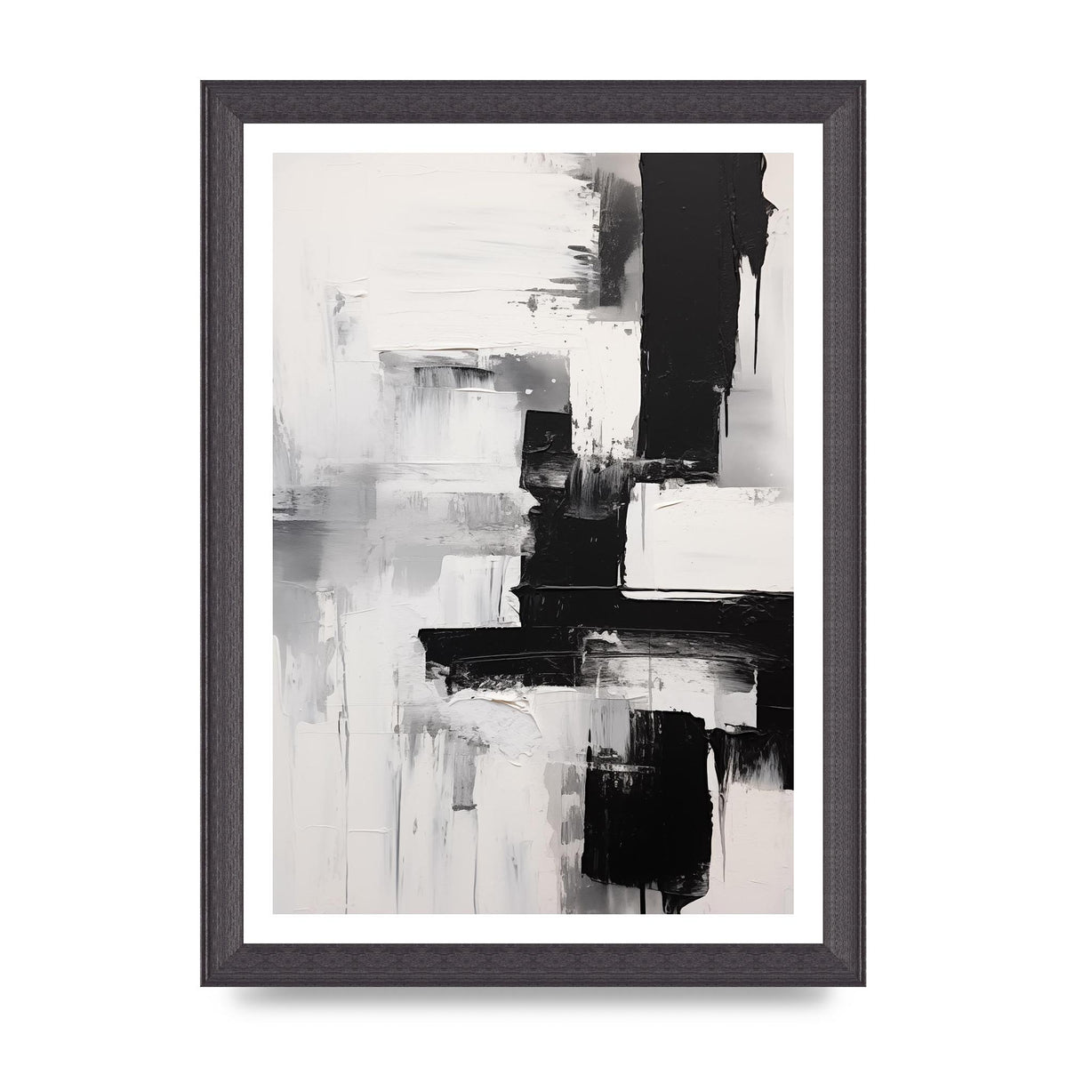 Profound Black and White Abstract Expressionism