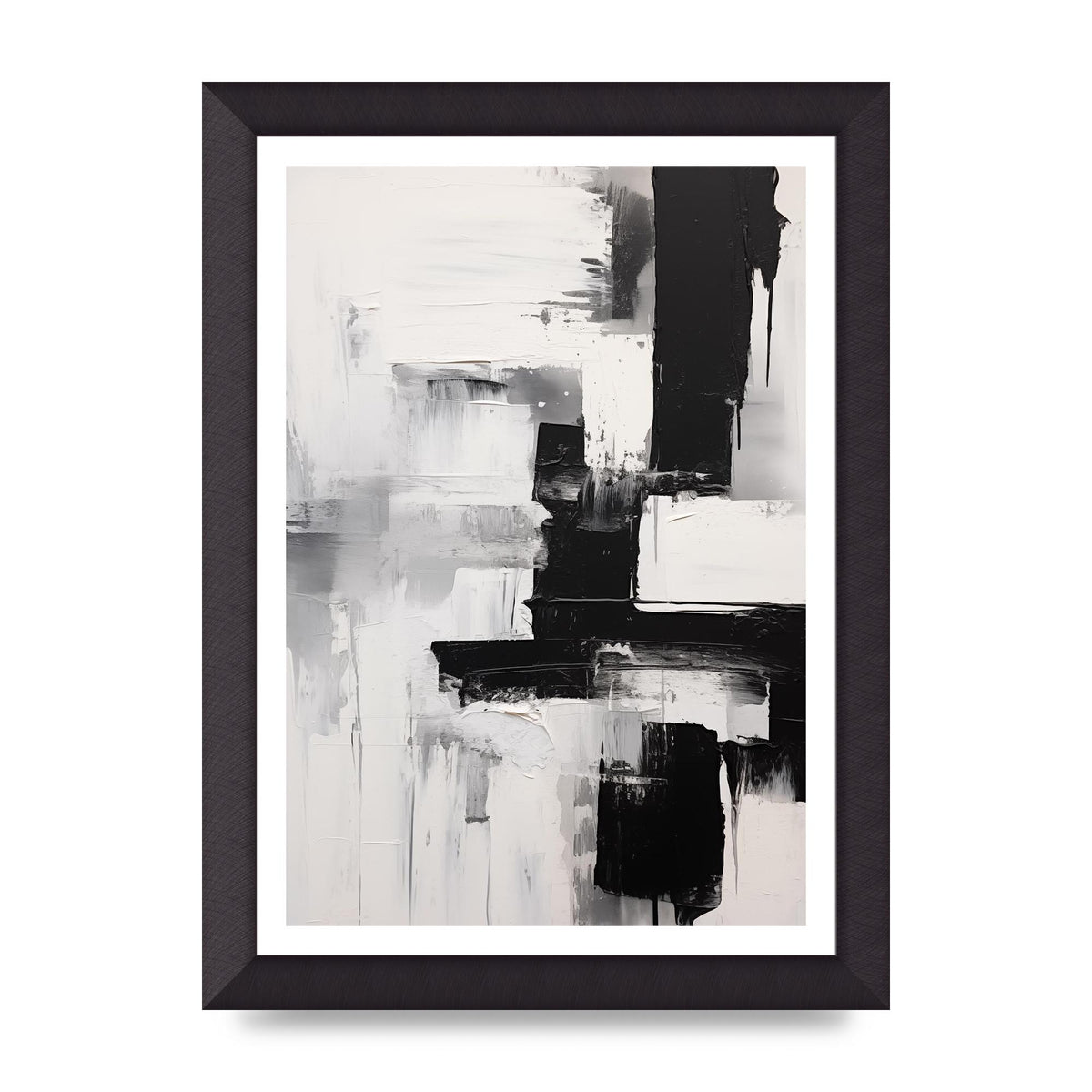 Profound Black and White Abstract Expressionism