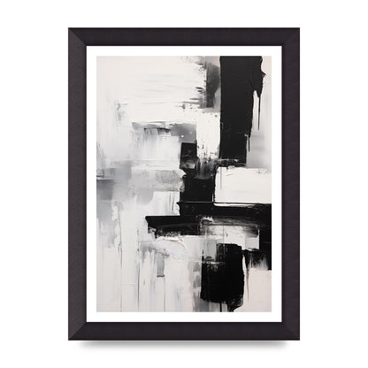 Profound Black and White Abstract Expressionism