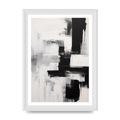 Profound Black and White Abstract Expressionism
