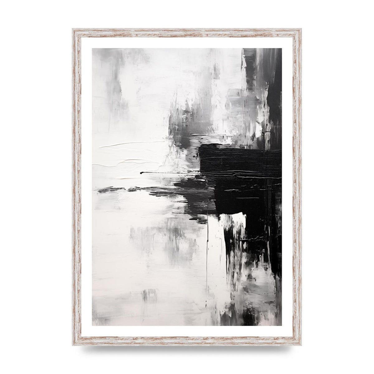 Rhythmic Abstraction in Black and White Print