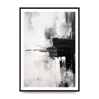 Rhythmic Abstraction in Black and White Print