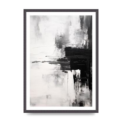 Rhythmic Abstraction in Black and White Print