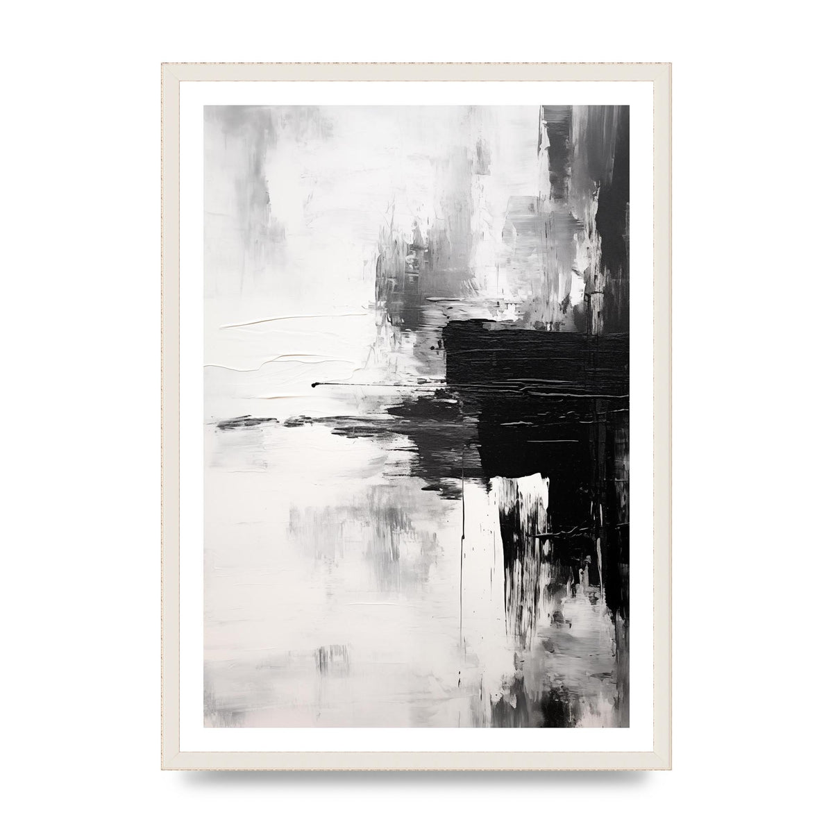 Rhythmic Abstraction in Black and White Print