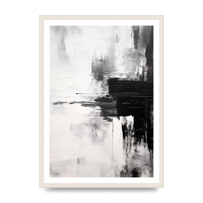 Rhythmic Abstraction in Black and White Print