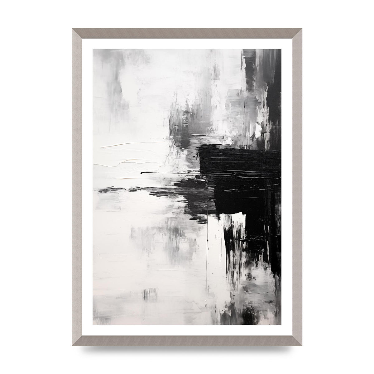 Rhythmic Abstraction in Black and White Print