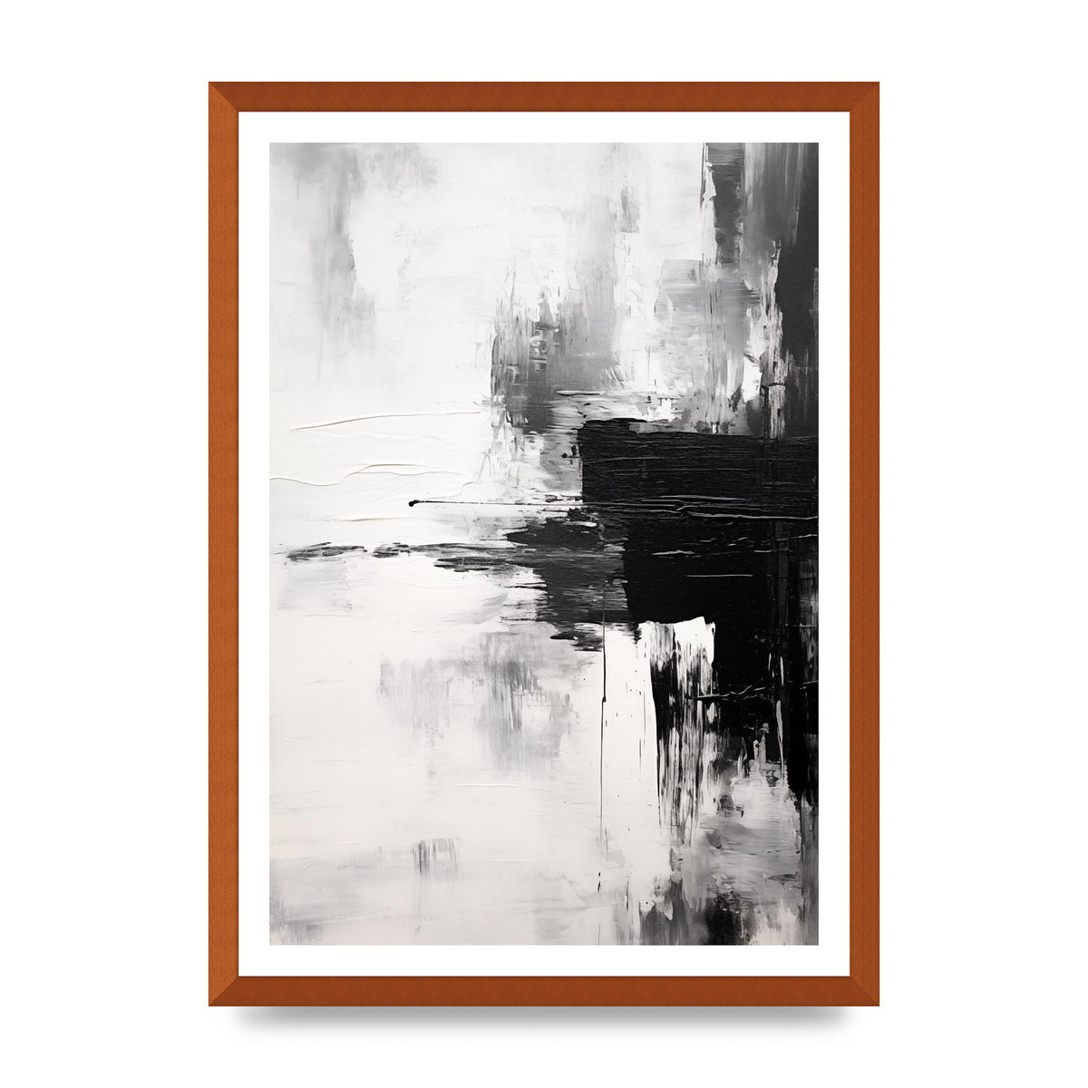 Rhythmic Abstraction in Black and White Print