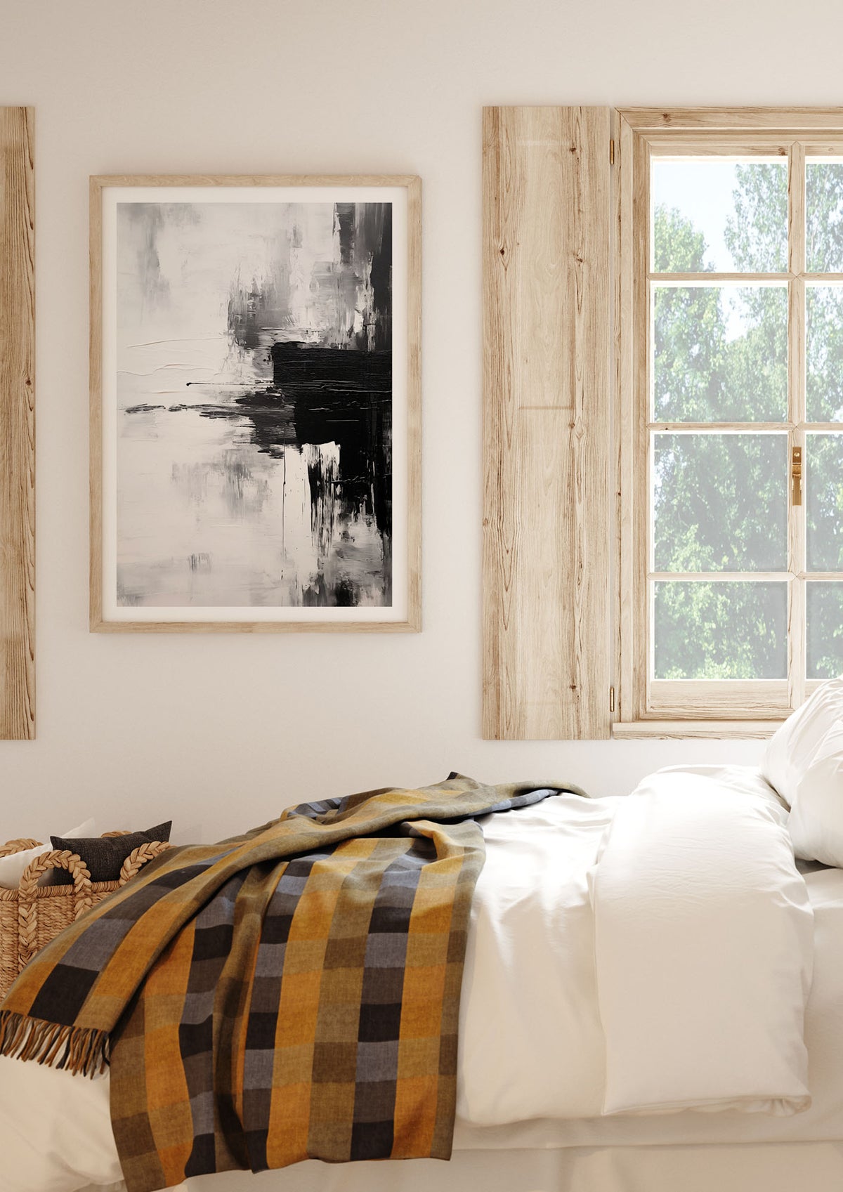 Rhythmic Abstraction in Black and White Print