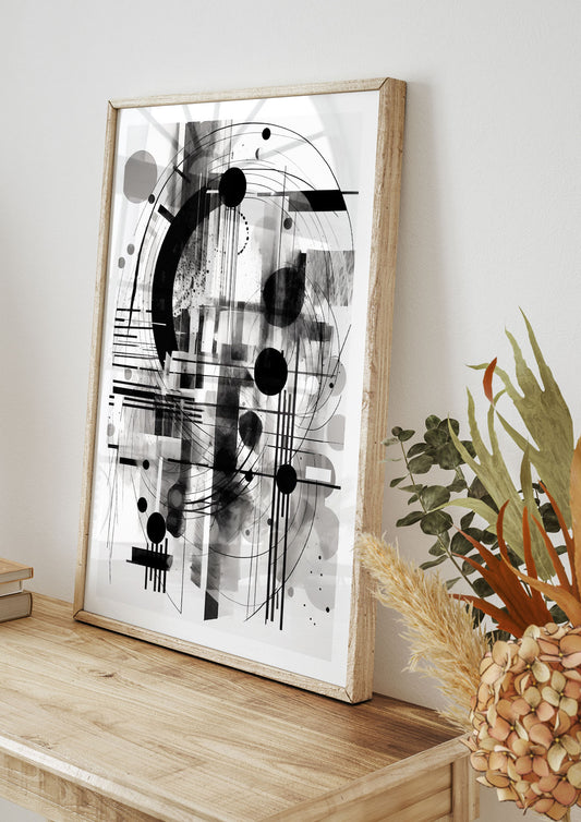 Impressionistic Black and White Roses