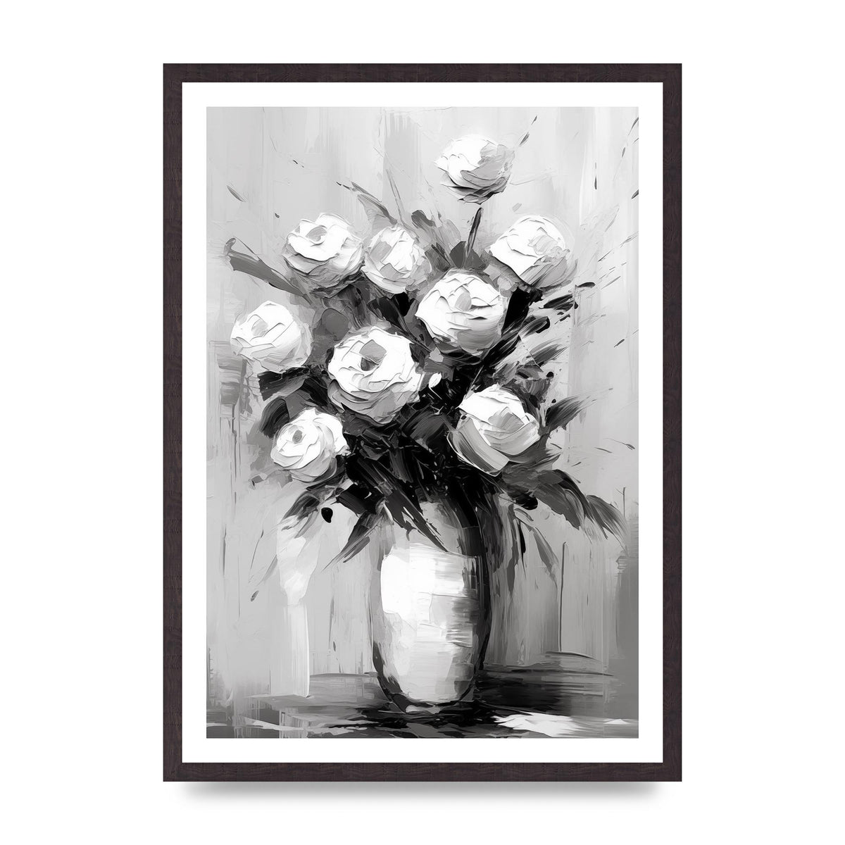 Abstract Harmony in Black and White Acrylic