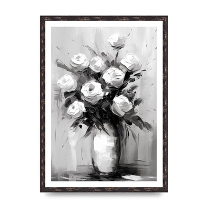 Abstract Harmony in Black and White Acrylic