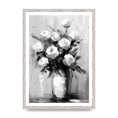 Abstract Harmony in Black and White Acrylic