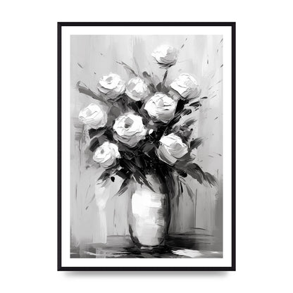 Abstract Harmony in Black and White Acrylic