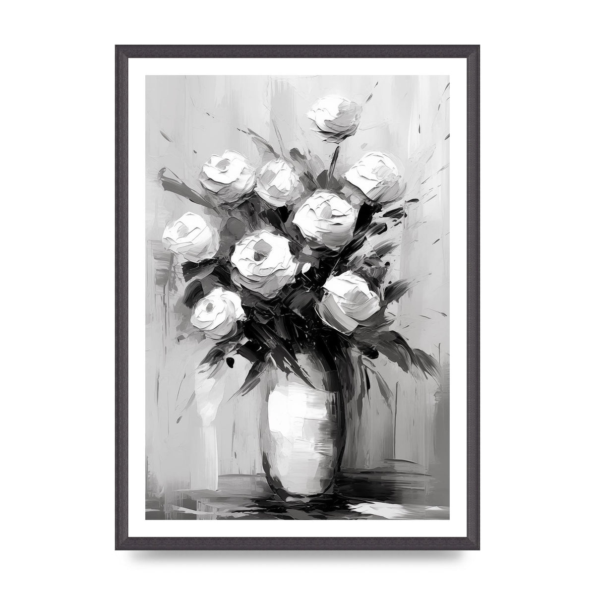Abstract Harmony in Black and White Acrylic