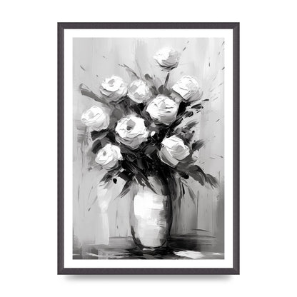 Abstract Harmony in Black and White Acrylic