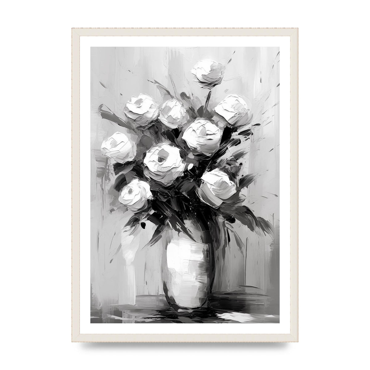 Abstract Harmony in Black and White Acrylic