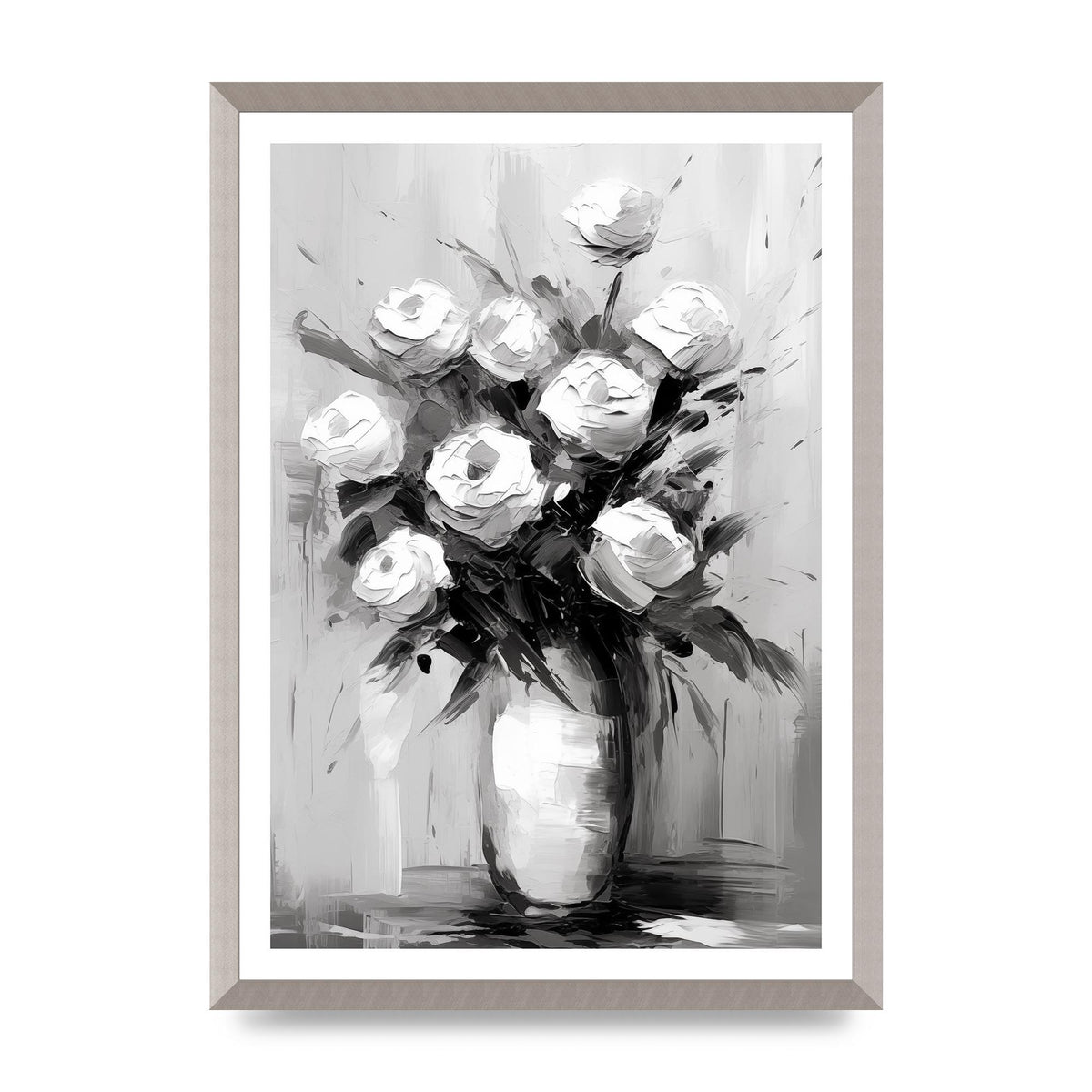 Abstract Harmony in Black and White Acrylic