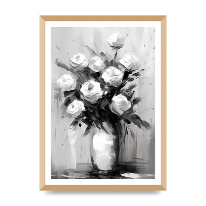 Abstract Harmony in Black and White Acrylic