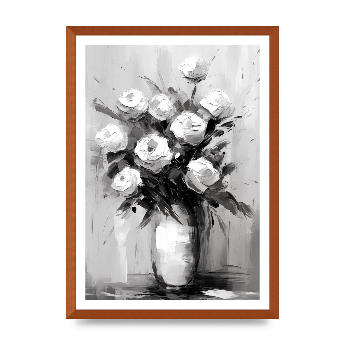 Abstract Harmony in Black and White Acrylic