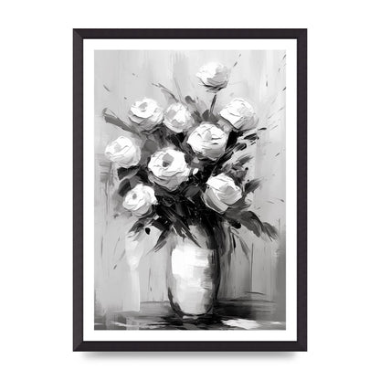 Abstract Harmony in Black and White Acrylic