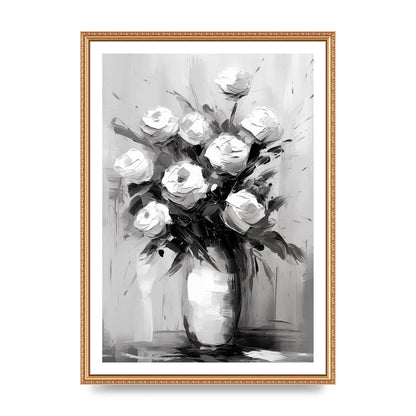 Abstract Harmony in Black and White Acrylic