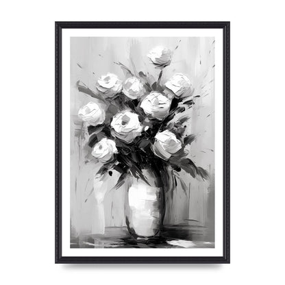 Abstract Harmony in Black and White Acrylic