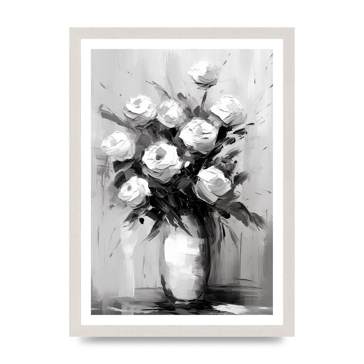 Abstract Harmony in Black and White Acrylic