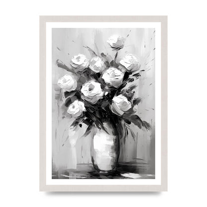 Abstract Harmony in Black and White Acrylic