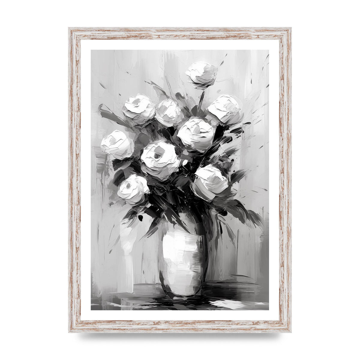 Abstract Harmony in Black and White Acrylic